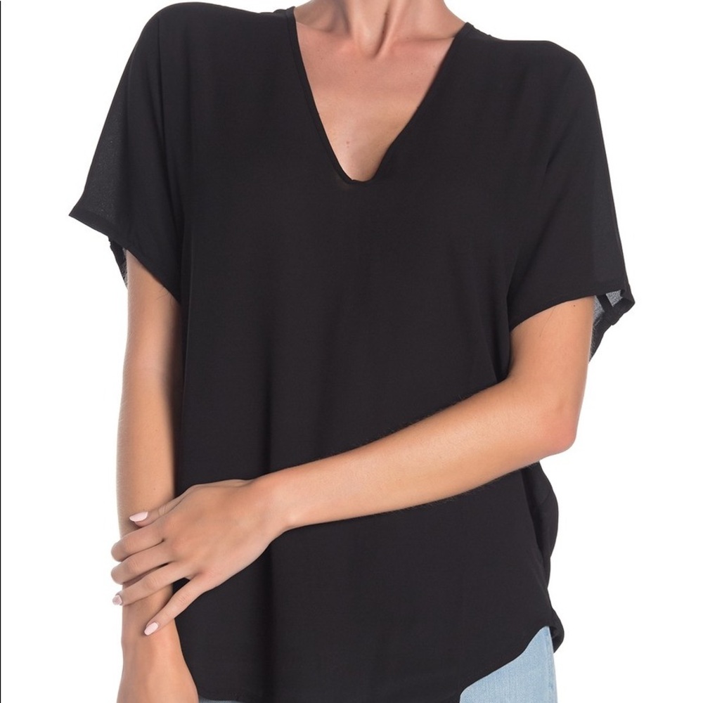 Lush Gauzy Black Top